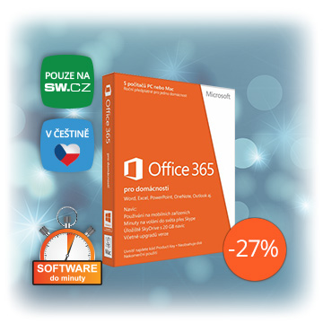 Microsoft Office 365 nabízí jak nejnovější verze aplikací Office 2016, tak možnost využívat další funkce, jako jsou například 1 TB online úložiště ve službě OneDrive a Volné minuty ve službě Skype (60 min/měsíc) pro volání po celém světě. Po přihlášení ke svému individuálnímu účtu získáte přístup k aktualizovaným aplikacím, dokumentům a vlastním nastavením.