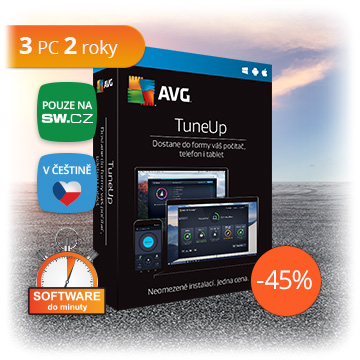 Nejžádanější varianta AVG PC Tuneup pro 3 PC na 2 roky se slevou 60 % právě teď!